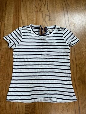 Maison Jules Navy & White Striped Top